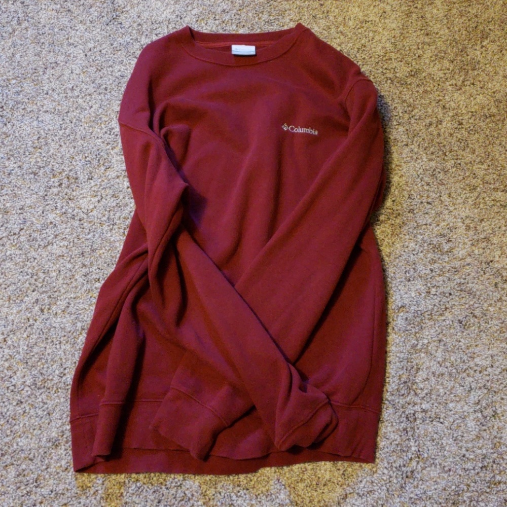 Columbia Red Sweatshirt Mens Medium